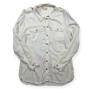 Sezane Servanne Shirt Size 40 US Size 8 Western Snap Button‎ Classic